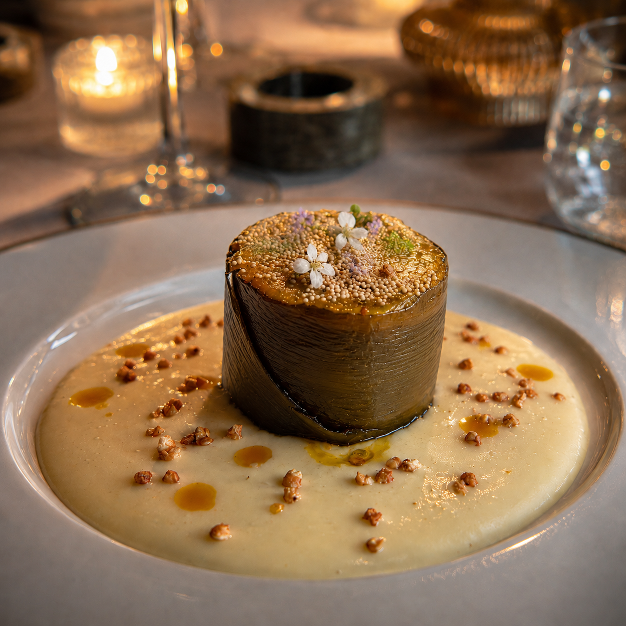 Charred leek course by Ardor Atelier